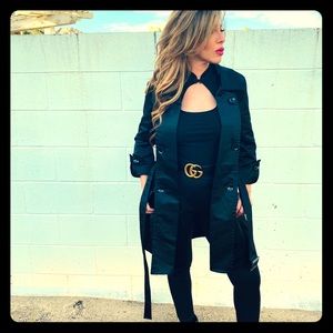 🧥 3/4 Sleeve Black Trench coat BEBE